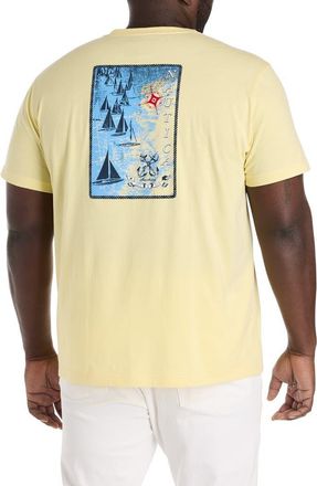 Nautica Big & Tall Sea and Sun Graphic Tee in Palebanana at Nordstrom, Size 2X Big