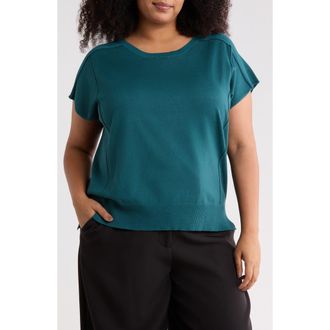 Adrianna Papell Exposed Seam Sweater in Ocean Tide at Nordstrom Rack, Size 3X