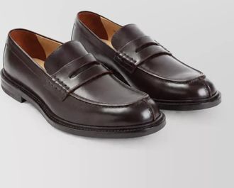 Brioni leather penny loafers