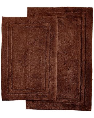 Superior Luxurious Set Of 2 Non-Skid Cotton Bath Rugs