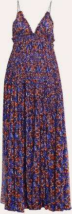 Ulla Johnson Atrani Floral Silk Chiffon Maxi Dress