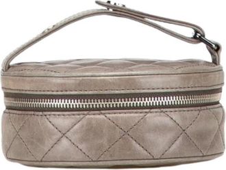 Chanel Pre-owned Mini Bags, female, Gray, Size: ONE SIZE Pre-owned Leather handbags