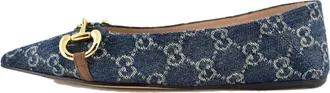 Gucci (WMNS) Gucci Denim Ballet Flat With Horsebit Blue 635101-2KQ80-4462