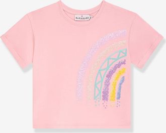 Danamade Shirt mit Regenbogen-Pailletten, M&auml;dchen, DANAMADE pudrig rosa
