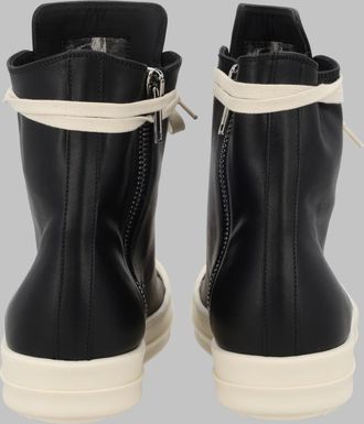 Rick Owens Leather Sneakers - Black