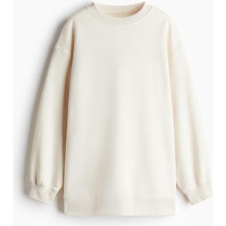 H&M Oversized Sweatshirt in Light Beige at Nordstrom, Size Xx-Large