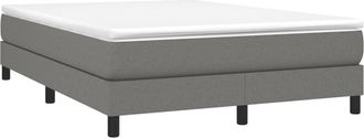 vidaXL Cama Box Spring Con Colch&oacute;n Tela Gris Oscuro 160x200 Cm Vidaxl