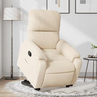 vidaXL Vidaxl - Sill&oacute;n Reclinable Elevable Tela De Microfibra Beige
