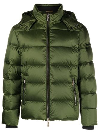 Moorer Piumino con cappuccio rimovibile - Verde