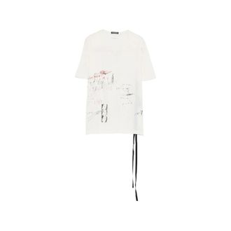 Ann Demeulemeester T-Shirts, female, White, Size: XS Fanie T-Shirt