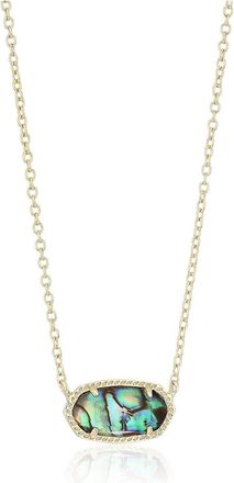 Kendra Scott Signature Elisa Gold Plated Abalone Shell Pendant Necklace