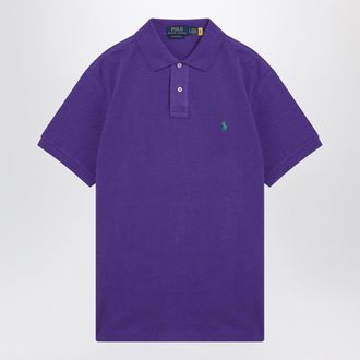 Polo Ralph Lauren Purple Cotton Custom Slim Fit Polo Shirt