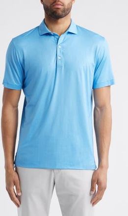 Johnnie-O Marlin Microprint Featherweight Performance Polo in Palisades Blue at Nordstrom Rack, Size Xx-Large