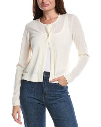 Fort&eacute; Cashmere Crewneck Silk & Cashmere-Blend Cardigan