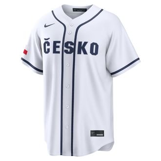 Nike Czech Republic National Baseball Team 2026 World Baseball Classic Nike Mens Stadium Jersey in White | RE260GZ7WCZ-UFA