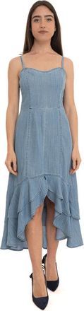 Guess Marina Strap Dress - Dames - Casual kleedjes - Blauw - XS - Leer - Kleedjes