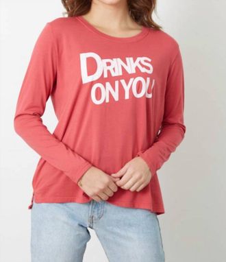Good Hyouman Suzanne Long Sleeve Tee In Drinks On You