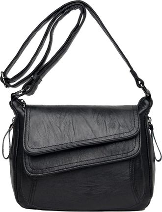 Generic Womens Bags Trendy Fashion Lady Bag Border Casual Handbag Crossbody Shoulder Bag Kids Briefcase (Black, One Size)