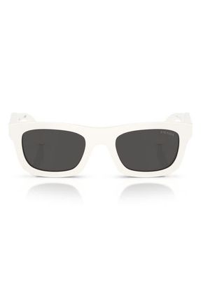 Prada 53mm Pillow Sunglasses in Talc /Dark Grey at Nordstrom