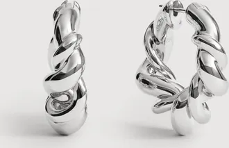 Monica Vinader Sterling Silver Ochre Large Hoop Earrings