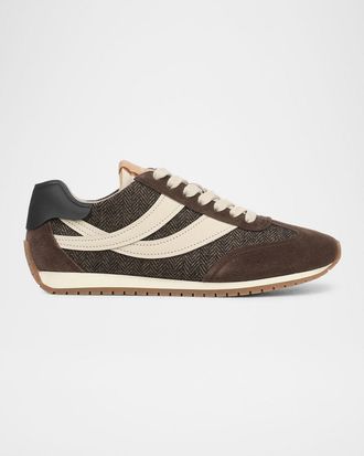 Vince Oasis Runner Mixed Leather Low-Top Sneakers