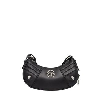 Philipp Plein Tassen, Dames, Zwart, ONE Size, Leer, Mini Schoudertas