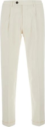 Michael Coal Broek met Zijzakken en Contrastdetails - Heren - Chinos - Beige - W32 - Katoen - Broeken