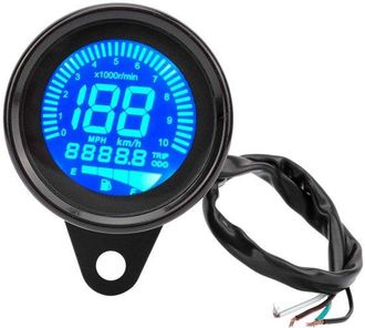 OEM Tac&oacute;metro Y Veloc&iacute;metro Digital Led Universal Para Coche Y Motocicleta - M&aacute;x. 199 Km/h - Cc 12v (negro)