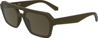 Calvin Klein Brown Square Mens Sunglasses CKJ25603S 210 56