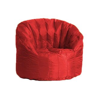 Talamo Italia Dmora Fauteuil Rond Rembourr&eacute;, Couleur Rouge, Dimensions 80 X 80 X 80 Cm