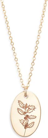 Set & Stones Louise Birth Flower Necklace in Gold/december at Nordstrom