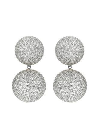 Anabela Chan 14K white gold Bauble diamond earrings - women - 14kt White Gold/Lab-Grown Simulated White Diamond/Rhodium Vermeil - One Size - Silver
