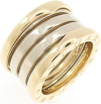 Bulgari Yellow Gold (18K) White Gold (18K) Band Ring (Pre-Owned)