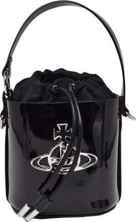 Vivienne Westwood Small Daisy Bucket Bag - Dames - Schoudertassen - Zwart - ONE Size - Leer - Tassen