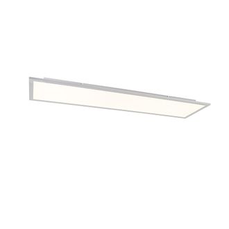 QAZQA Moderno L&aacute;mpara De Techo De Acero 120 Cm Con Led Y Mando A Distancia - Liv Pl&aacute;stico /acero Rectangular Incluye Led Max. 1 X 40 Watt - Qazqa