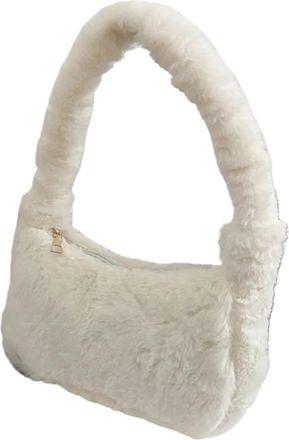 Generic Shoulder Underarm Bag Solid Color Purse Autumn Winter Handbag Women Lady Fashion Storage Pouch(Brown)