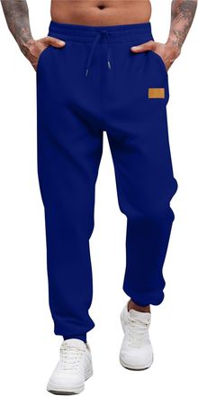 Generic Mens Trousers Elasticated Waist MenS Outdoor Trousers Lightweight Sports Pants Baggy Casual Trouser Highly Elastic Drawstring Trouser With Pockets Fas