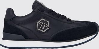 Philipp Plein Sneakers low top in pelle e suede con logo Hexagon e monogram