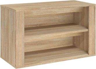 vidaXL Shoe Rack Sonoma Oak 75x35x45 cm Engineered Wood Vidaxl