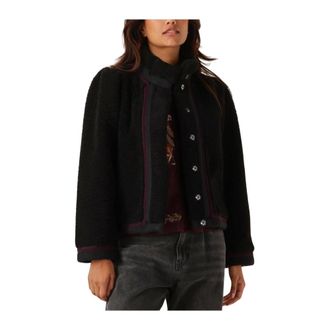 Antik Batik Jassen, Dames, Zwart, XS, Leer, Sally Jacket