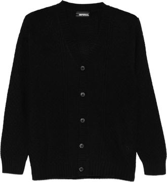 Imperial Cardigan con bottoni - Nero