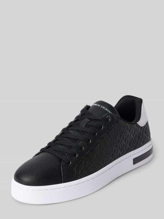 A|X Armani Exchange Sneaker mit Logo-Muster Modell LONDON SAFFIANO in Black, Gr&ouml;&szlig;e 41