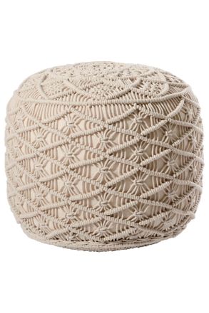 Linea Natura Pouf, Beige, Textil, Raute, 45x45 cm, Wohnzimmer, Sessel, Hocker & Hockerb&auml;nke, Poufs