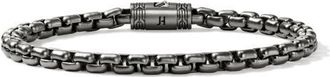 John Hardy Box Chain Bracelet, 4.8mm in Dark Silver at Nordstrom, Size X-Large