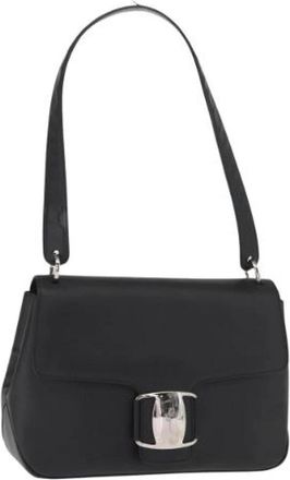 Ferragamo Pre-owned Leren Schoudertas - Dames - Vintage Schoudertas - Zwart - ONE Size - Leer - Vintage