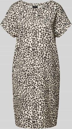 Monari Knielanges Kleid mit Kapp&auml;rmeln in Beige, Gr&ouml;&szlig;e 42