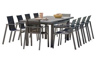 DCB Garden Venise - Conjunto De Comedor De Jard&iacute;n 10 Plazas De Aluminio Dcb Garden
