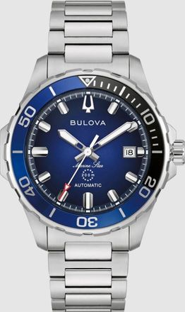 Bulova Marine Star Automatic Blue Dial Mens Watch 98B466