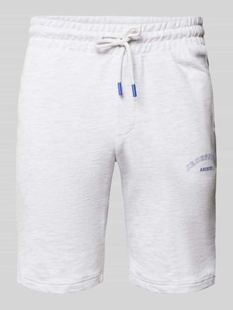 Jack & Jones Jack & Jones Shorts mit Logo-Print Modell GORDON in Mittelgrau Melange, Gr&ouml;&szlig;e XXL