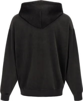 Yohji Yamamoto Velvet Zip-Through Hoodie - Black